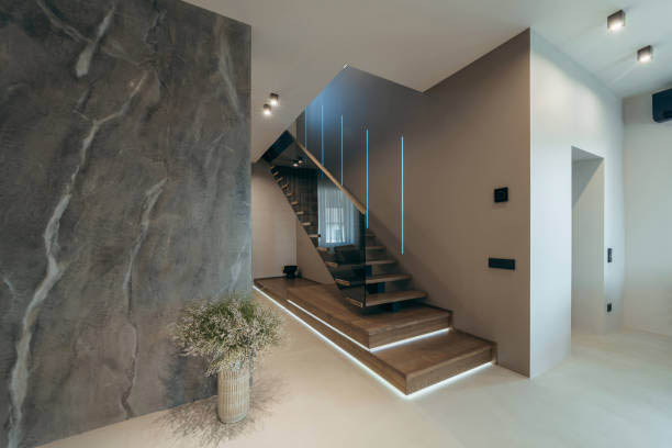 Modern stairs in the house